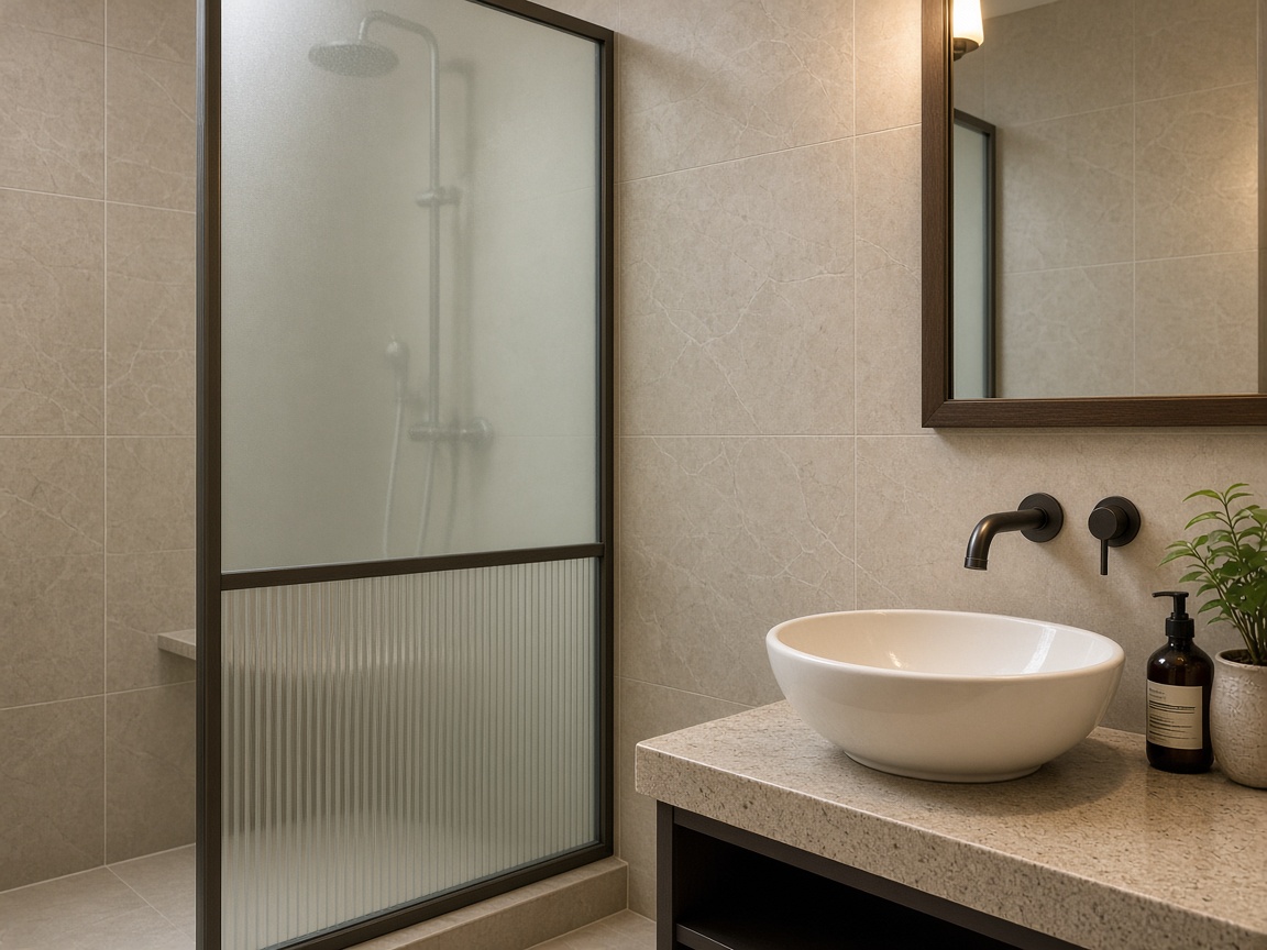 Bathroom Glass Partition installation in Kharar and Mohali