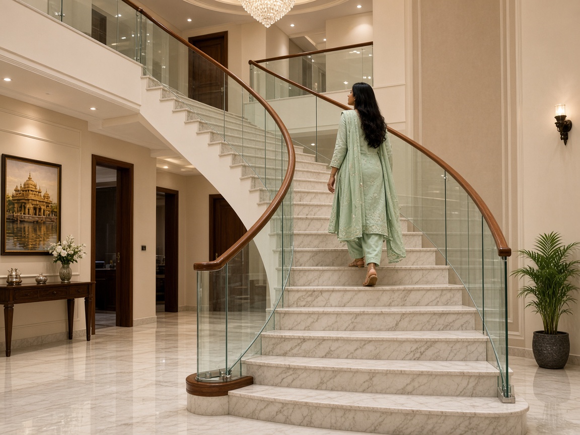 Glass Staircase Railing in Sector 119 Mohali